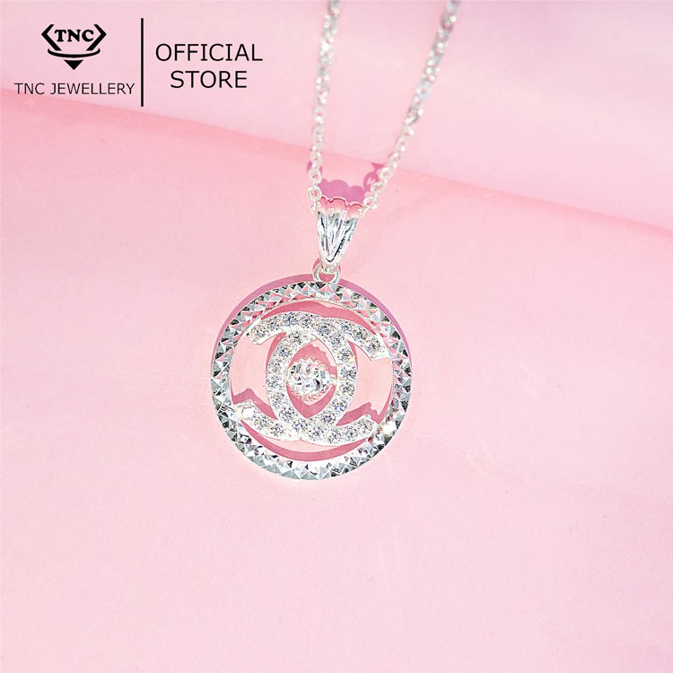 Vòng Cổ Bạc, Dây Chuyền Bạc Nữ Mặt Chữ X Đính Đá Cỡ Đại TNC JEWELLERY