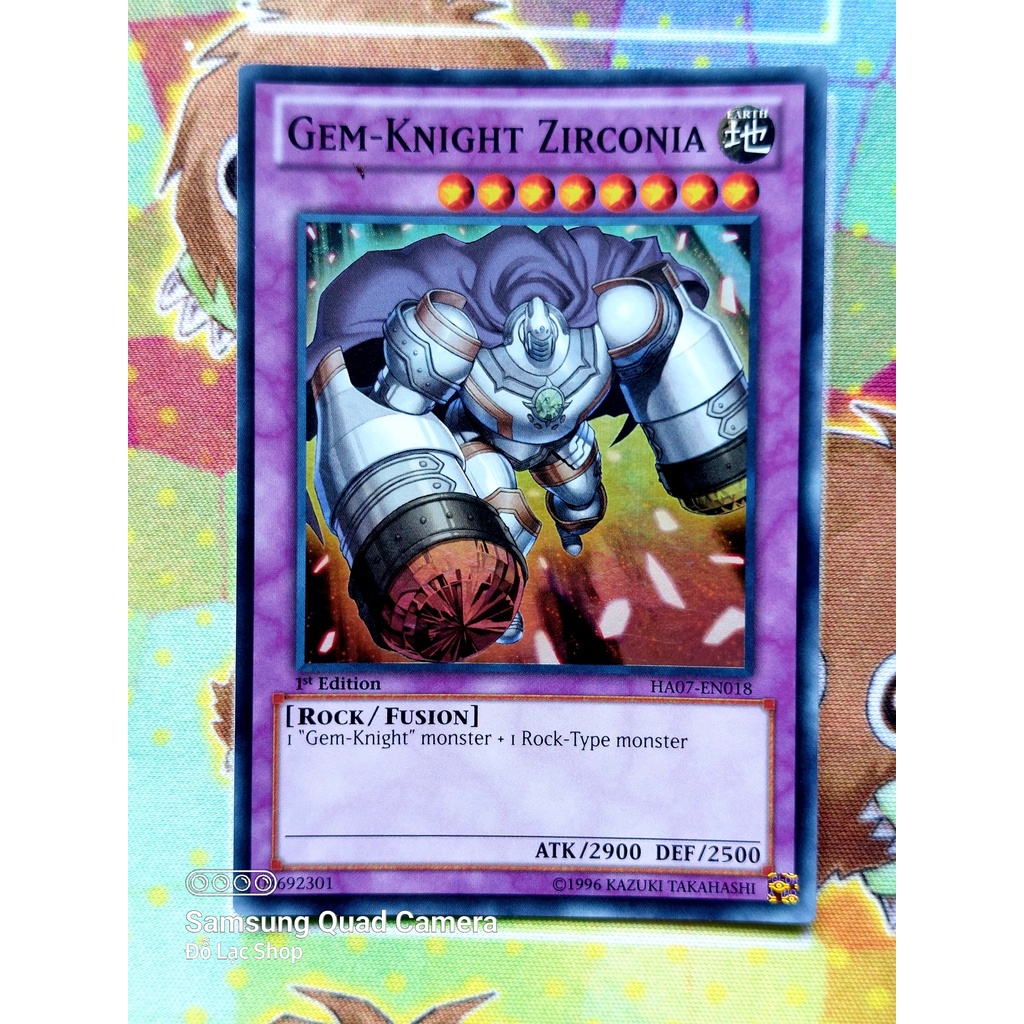 Thẻ Bài Yugioh Monster Mint90 Gem-Knight Zirconia - HA07-EN018 - Super Rare