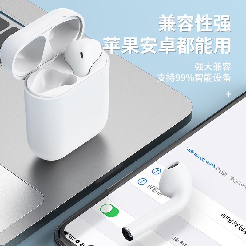 Tai nghe Bluetooth không dây Mini hai tai đen công nghệ âm thanh cao tai nghe không dây Android Apple General