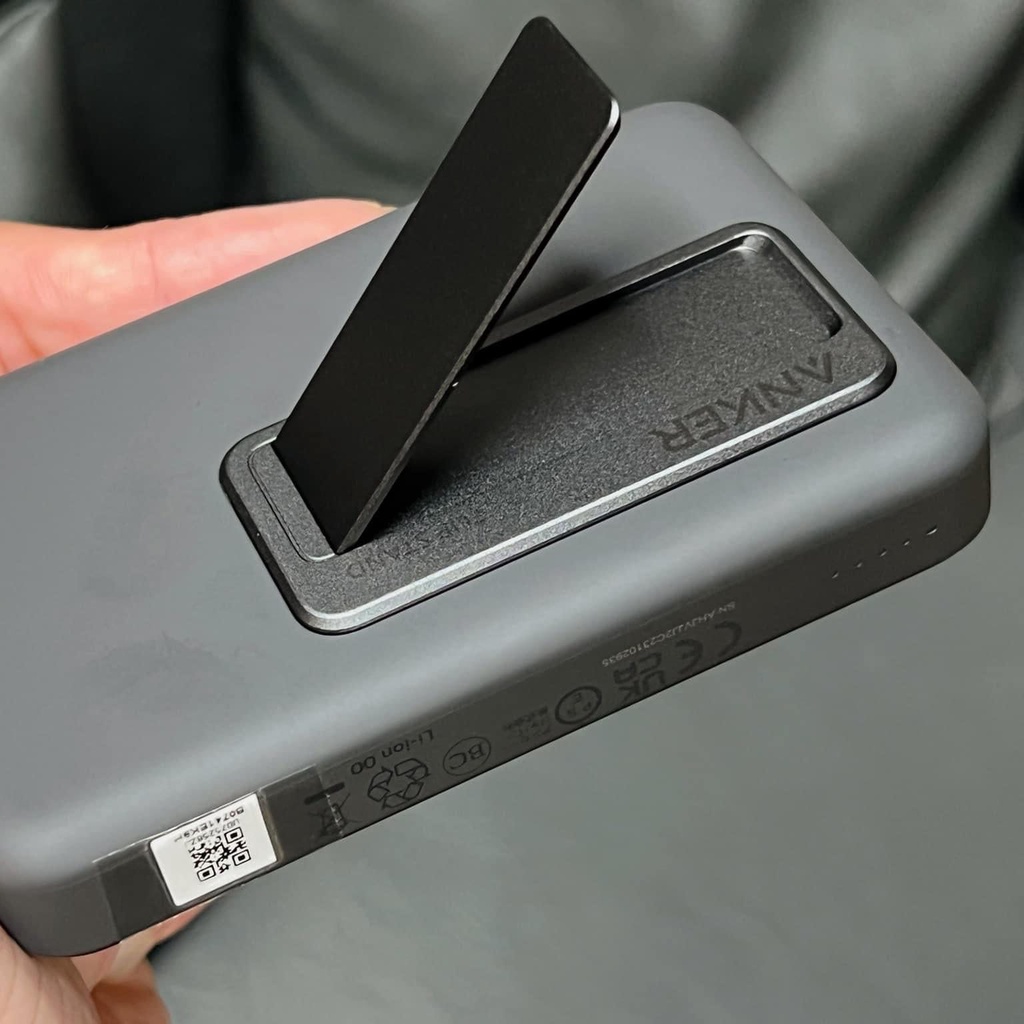 Sạc dự phòng Magnetic Anker MagGo 10000mAh 633  Hít từ tính - A1641 cho IP 12 13 Pro Max  Chân đế gập
