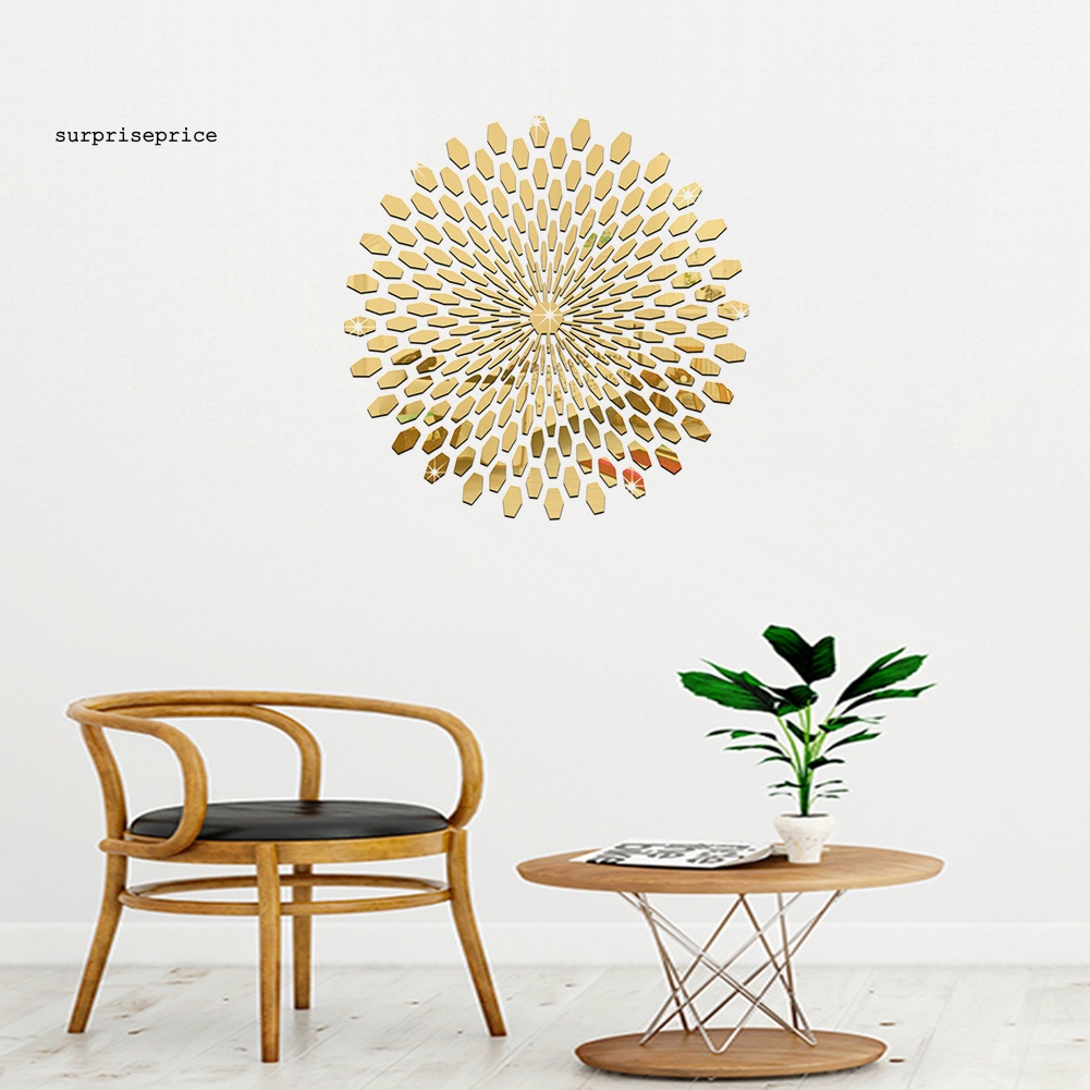 Miếng Dán Tường Trang Trí Tráng Gương Bằng Acrylic 3D DIY