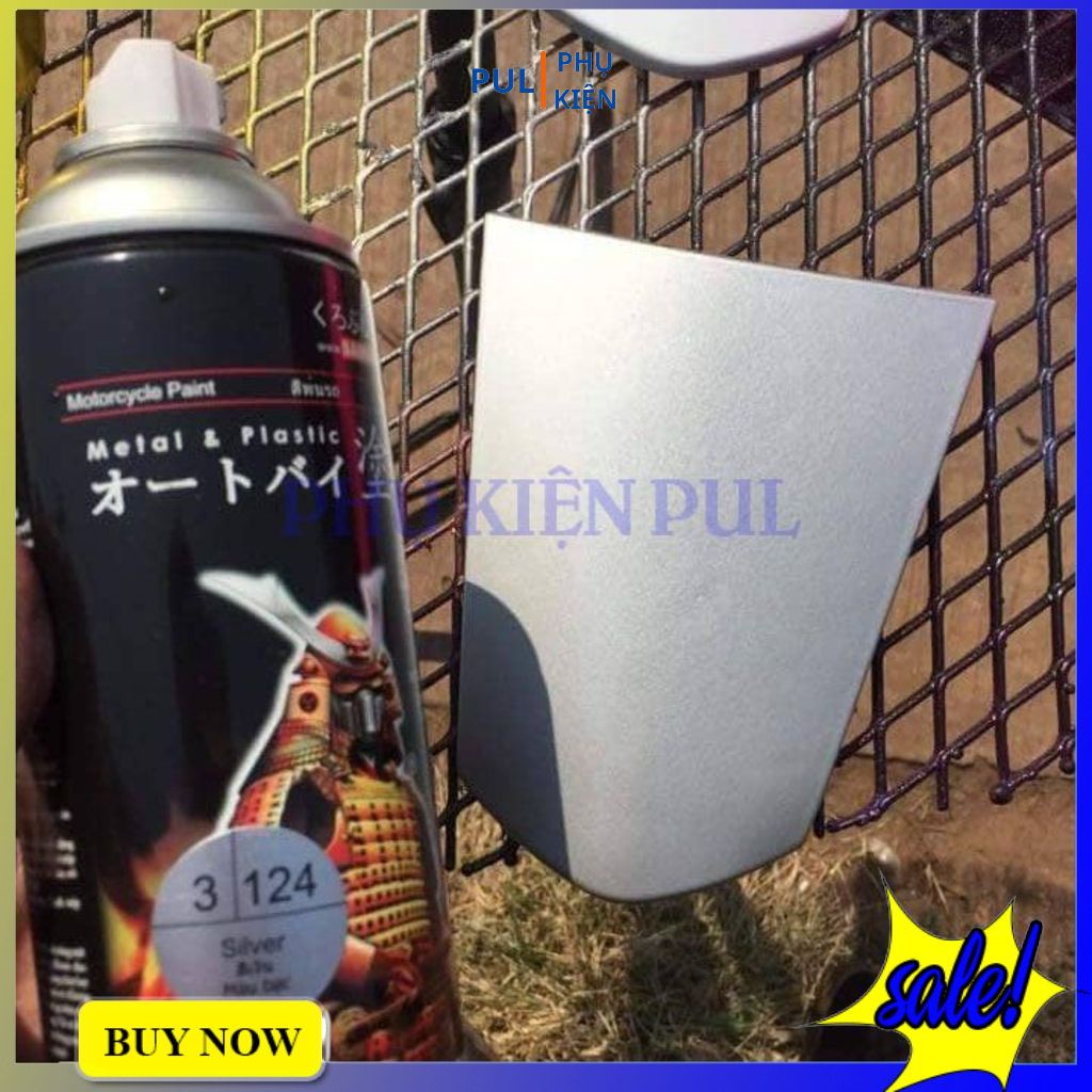 Combo 3 chai sơn samurai màu bạc chính hãng gồm 3/124 - UCH210 - K1K - giấy nhám P800