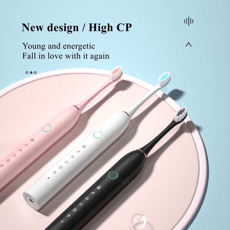 [Hàng mới về] Bàn chải đánh răng điện Sonic X2 pro tự động với lông bàn chải siêu mềm mại