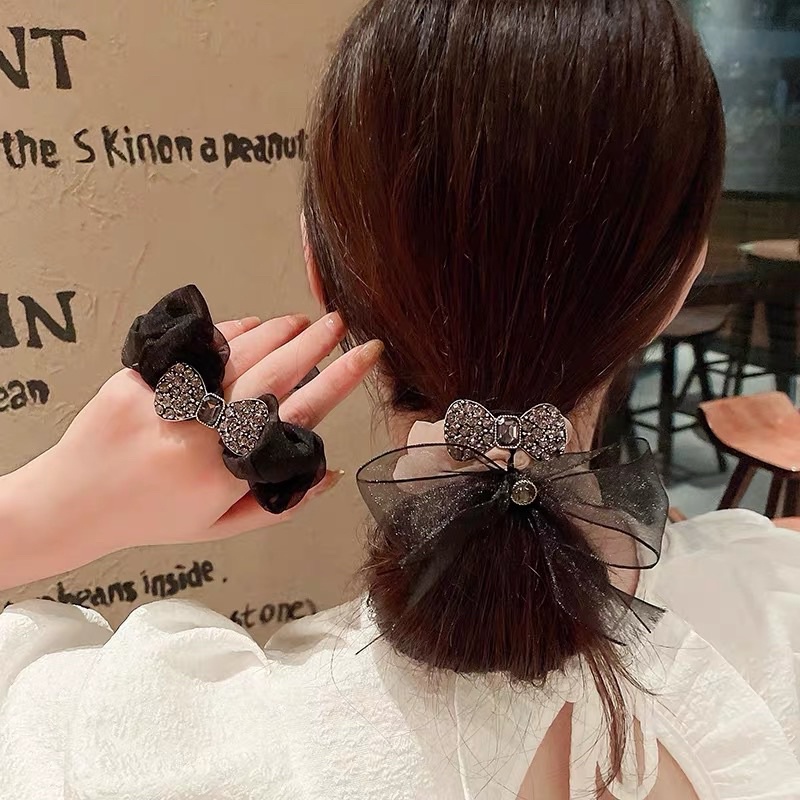 Cột tóc nơ đính ngọc đá nhiều mẫu