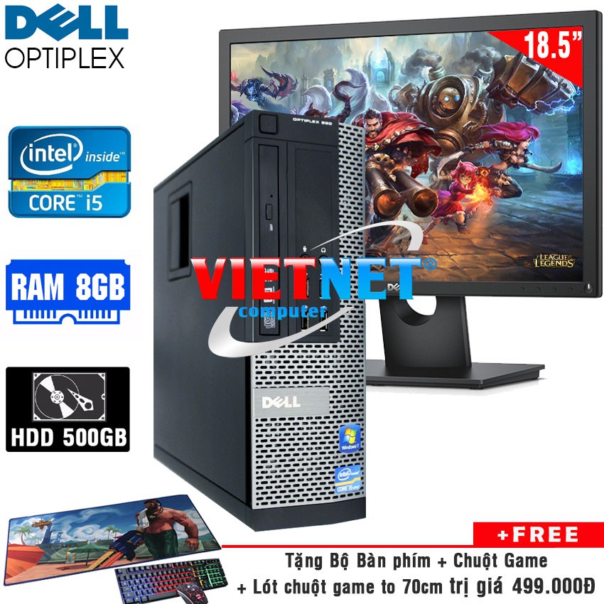 Bộ Máy tính đồng bộ Dell Optiplex 990 (Core i5 / 8GB / 500GB) + LCD Dell 18,5 inch