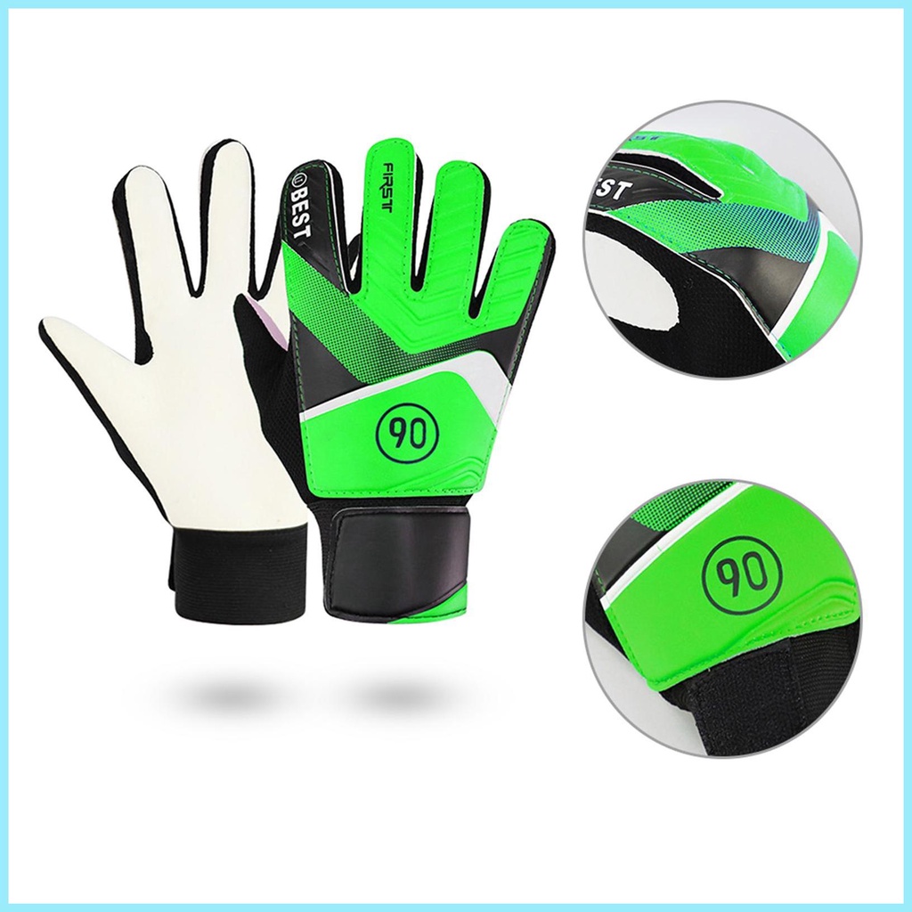 Găng Tay Thủ Môn Bóng Đá Chất Liệu Cao Su Latex Chống Trượt Bền Bỉ Dành Cho Trẻ Em