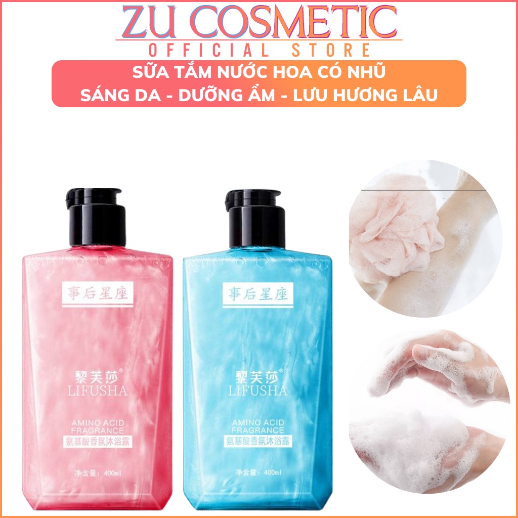 Sữa tắm nước hoa LIFUSA, sữa tắm trắng da Perfume Shower Gel