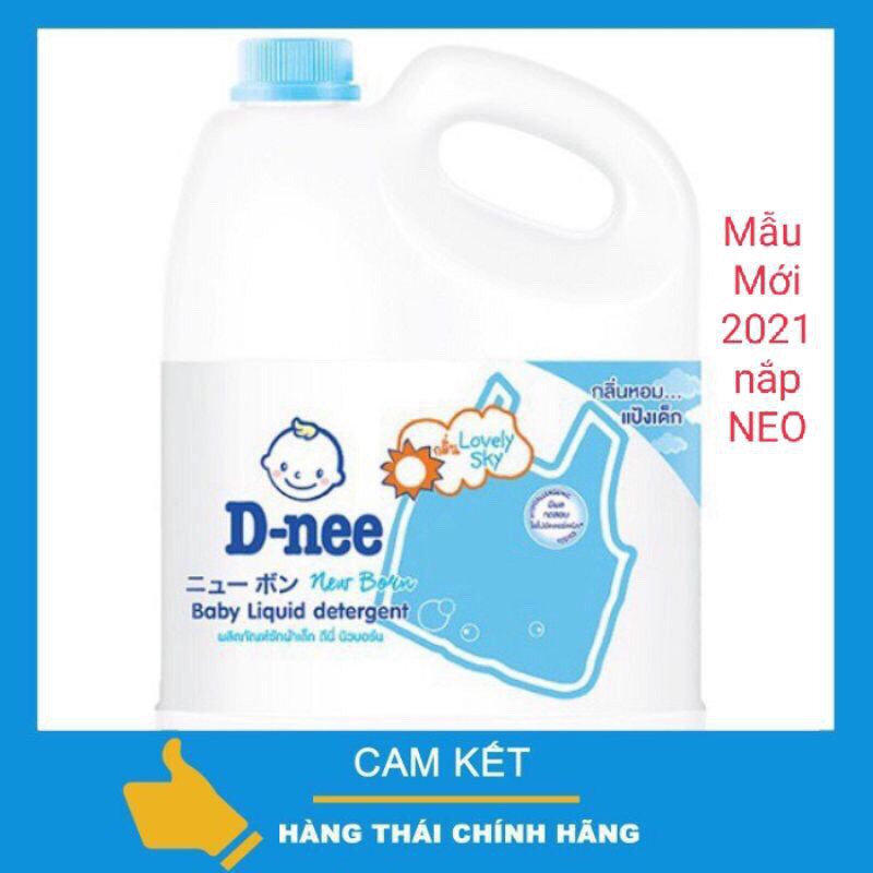 Nước giặt Dnee Thái Lan 3000ml chính hãng. Mẫu mới in chữ nổi NEO. Date 11/2023