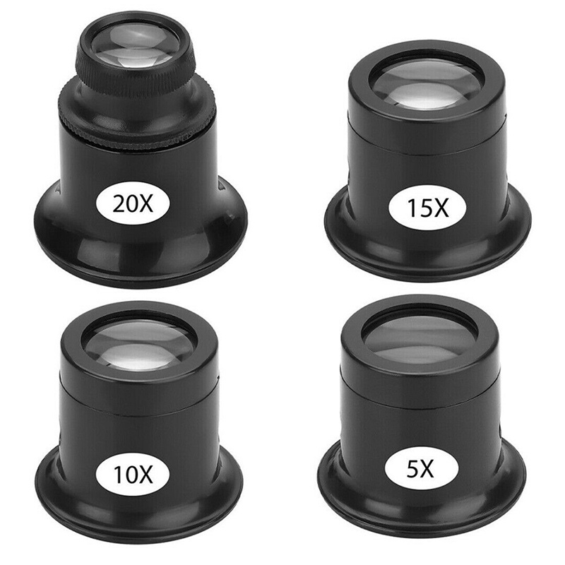 Kính Lúp Một Mắt 3X 5X 10X 15X 20X Chuyên Dụng Cho Thợ Sửa Đồng Hồ