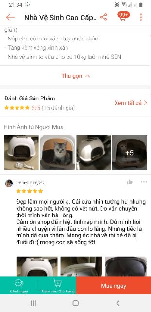 Nhà vệ sinh cho chó mèo dạng kín