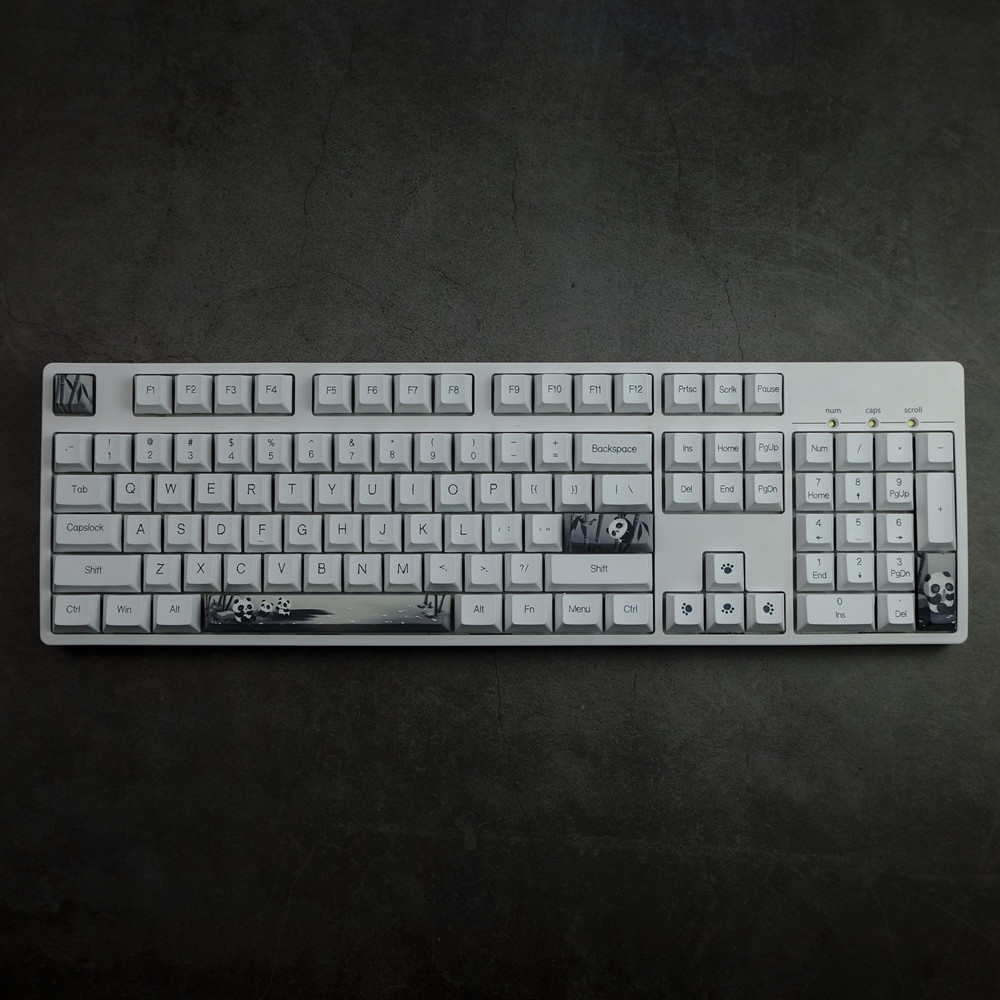 Gói phím gấu trúc GMK, 140 phím keycaps Cherry Profile DYE-SUB Cá nhân hóa GMK Keycaps cho bàn phím cơ