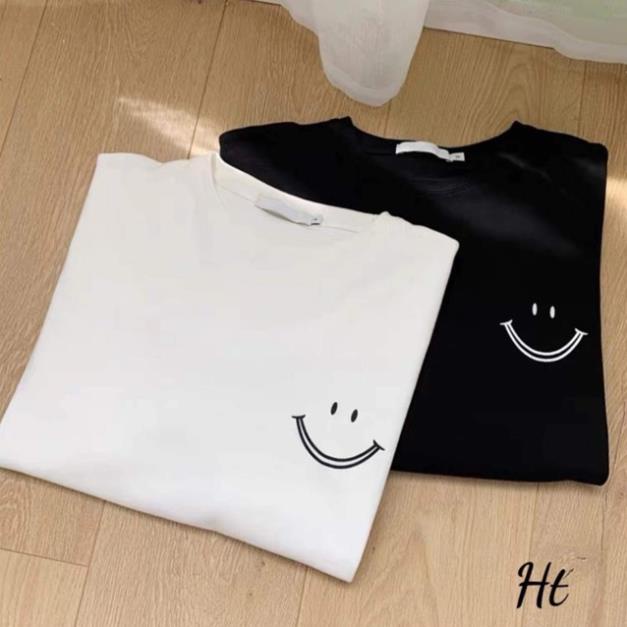 Áo thun ,áo phông xuông dài tay mặt cười in logo da cá