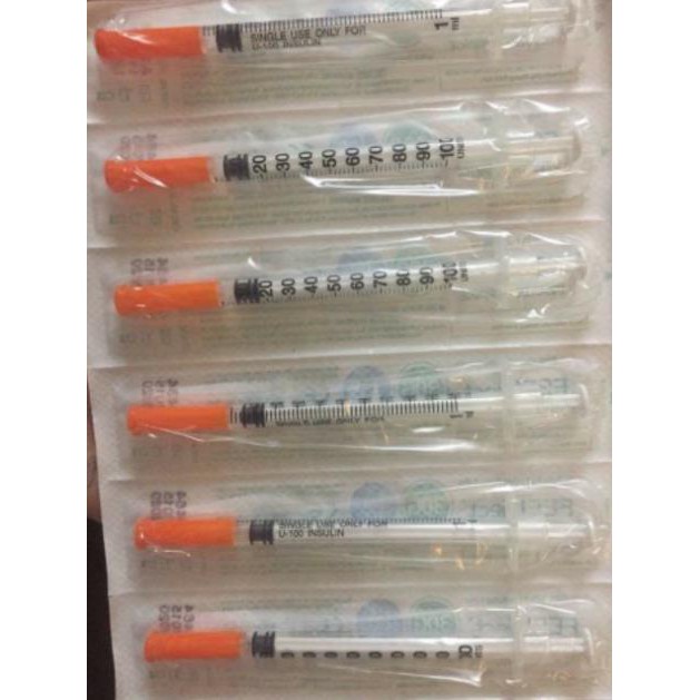 Hộp 100 kim tiểu đường 30G, ống 1cc