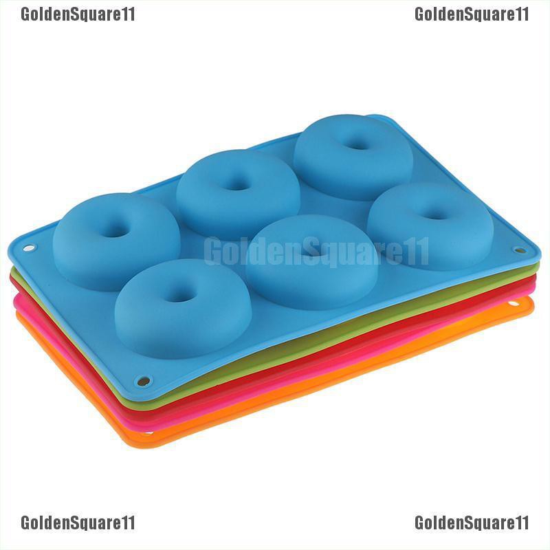 Khuôn Silicone 6 Ngăn Làm Bánh Donut DIY