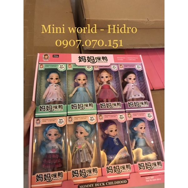 Xả kho thanh lí  Búp bê Baboliy bjd 16cm full nhiều khớp kèm váy giày