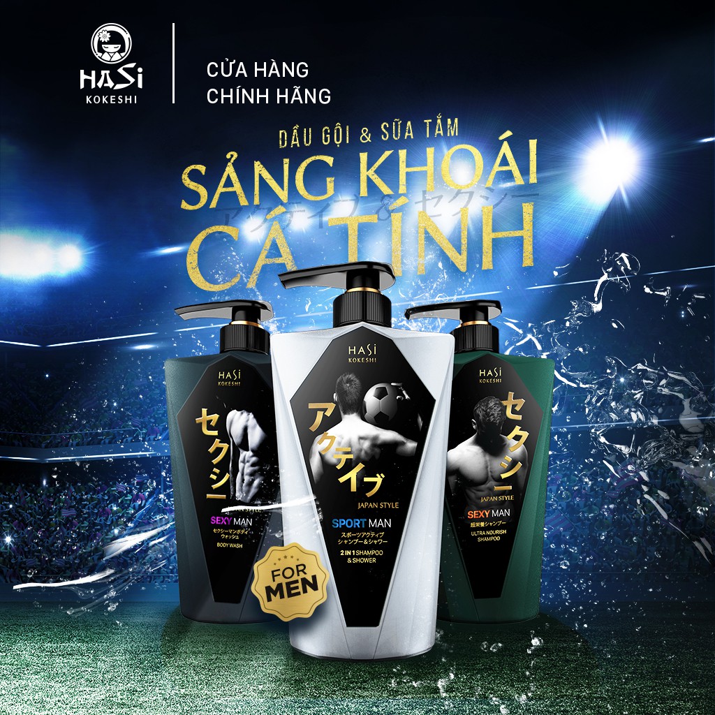 Dầu gội hương nước hoa dành cho Nam HASI Ultra Nourish Shampoo 380g