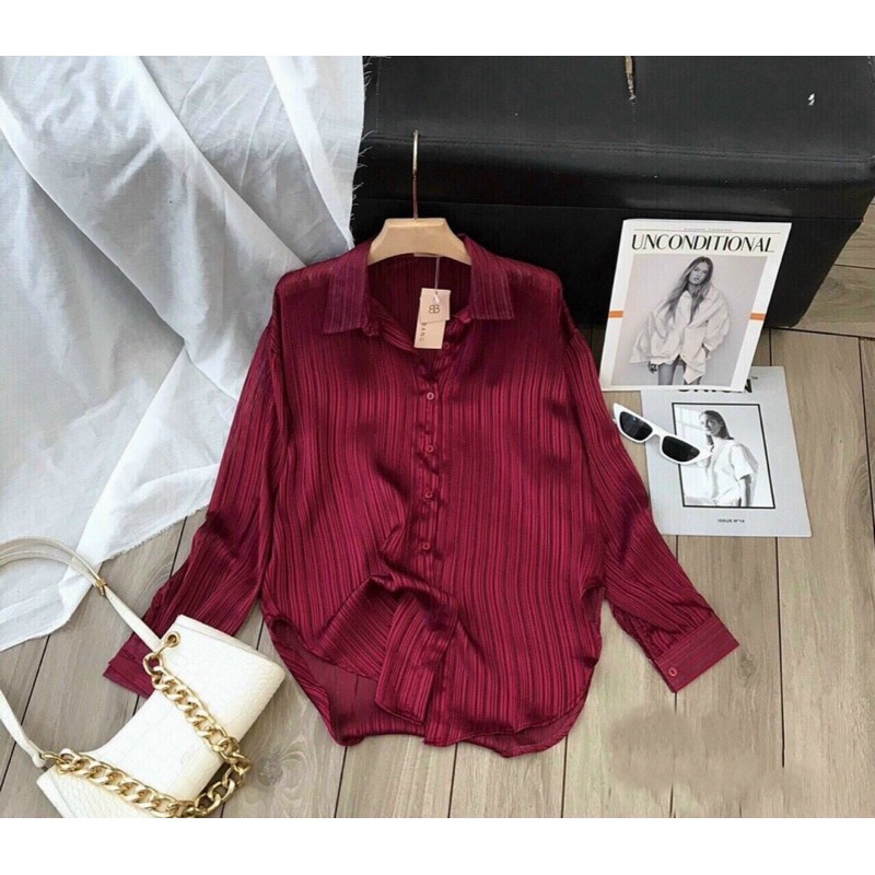 Sơ mi tơ nhũ về full màu