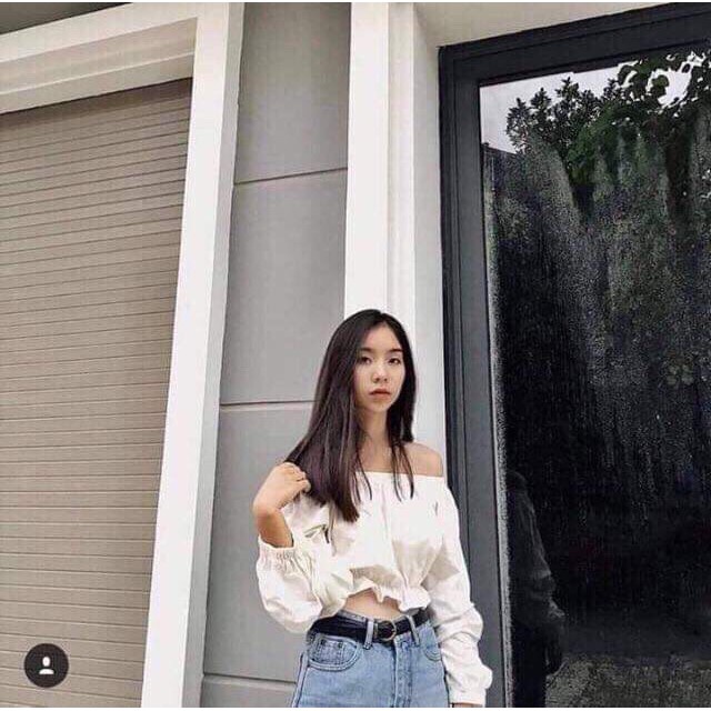 ÁO TRỄ VAI TAY BỒNG - CROPTOP TAY PHỒNG DÀI TAY ULZZANG