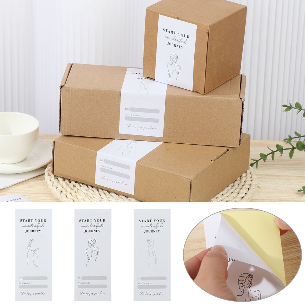 Set 50 miếng dán trang trí in chữ Thank You 6*15cm đa năng