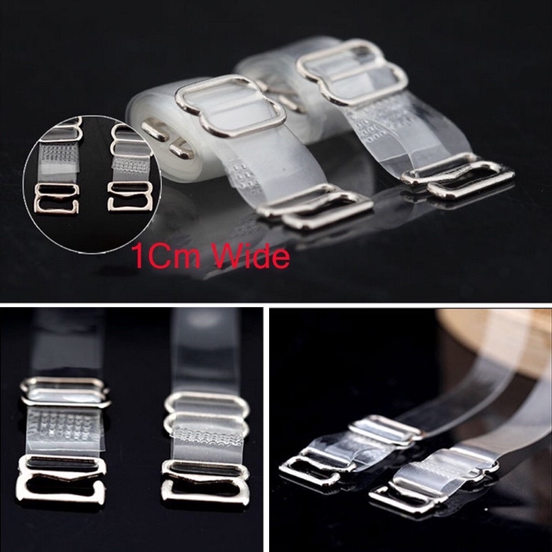 Dây áo ngực trong suốt nhựa dẻo siêu dai sợi bún/sợi dẹt - Dây áo con silicon trong suốt