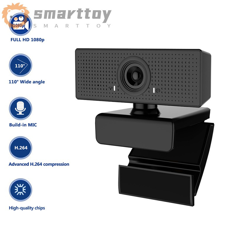 HD 1080P PC Camera Webcam with Microphone for Laptop Desktop Video Recording