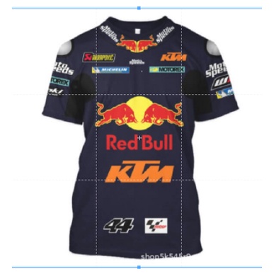 Áo Thun Tay Ngắn In Hình Xe Mô Tô 2022 F1 New KTM MOTO GP RED BULL Nhanh Khô Thời Trang Cho Nam