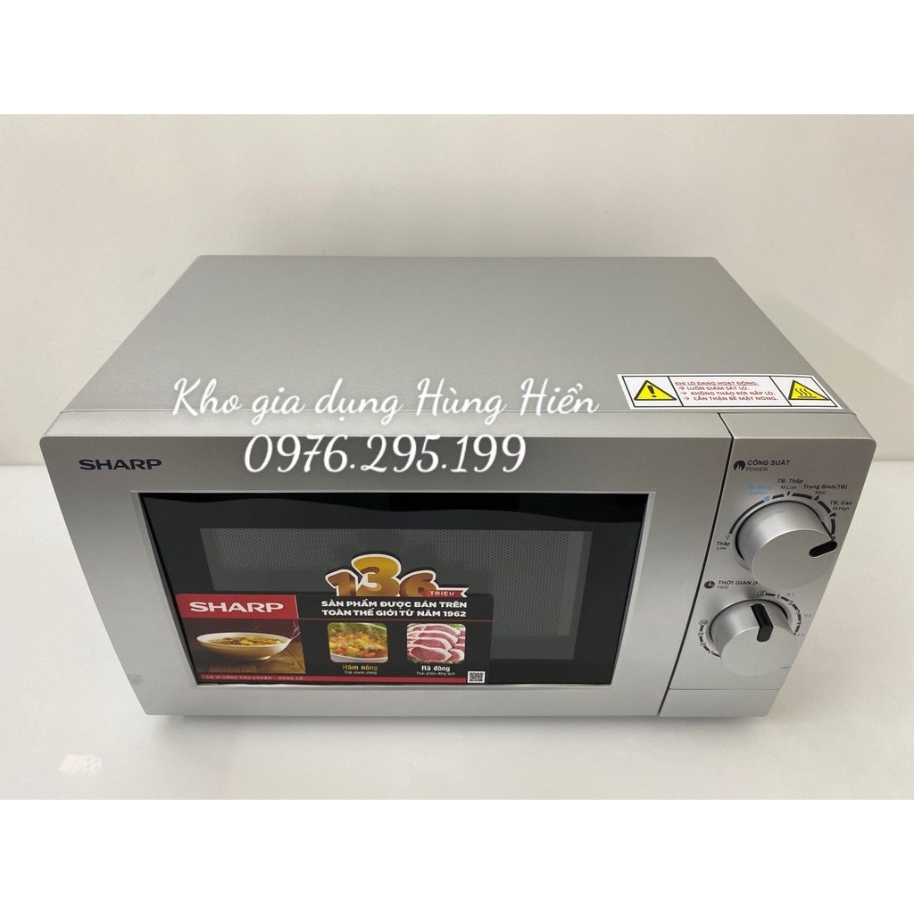 Lò Vi Sóng Sharp R-207VN-ST 20L - Hàng Chính Hãng - Bảo Hành 12 Tháng