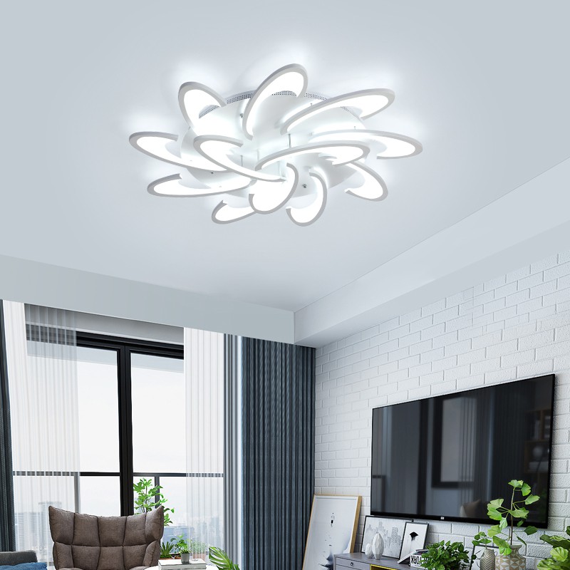 Đèn led ốp trần MONSKY trang trí - đèn trần trang trí - 12 cánh hiện đại