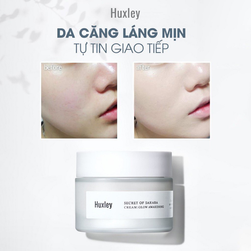 [Mã COSGLORIAT3 -8% đơn 250K] Kem Dưỡng Trắng Da, Giúp Da Căng Bóng, Bảo Vệ Da Huxley Cream Glow Awakening 50ml