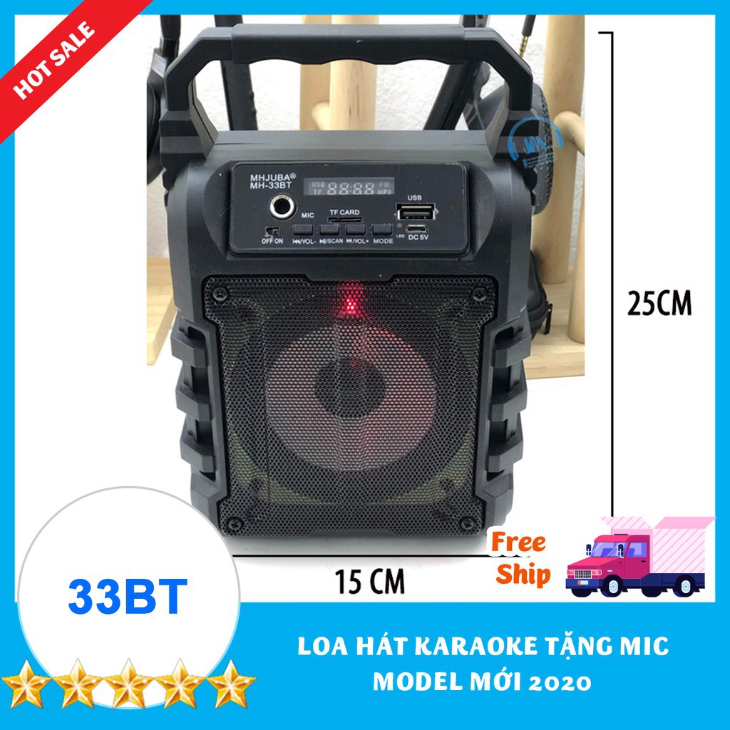 [TẶNG 1 MIC 100K] Loa Kẹo Kéo Karaoke Bluetooth 5.0 Loại Cao Cấp Model 2022 Chip âm thanh mới cho chất âm tuyệt vời