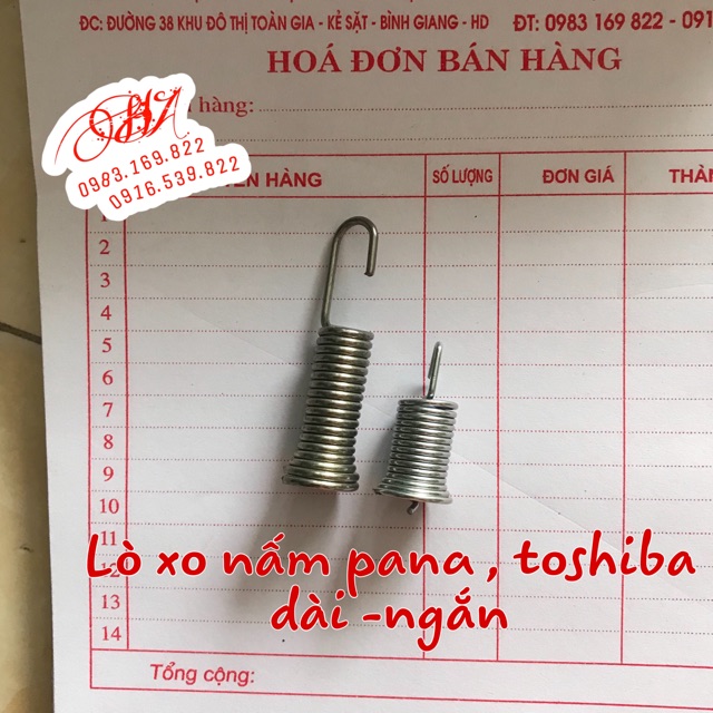 Lò xo nấm xả pana toshiba ngắn -dài(tốt)