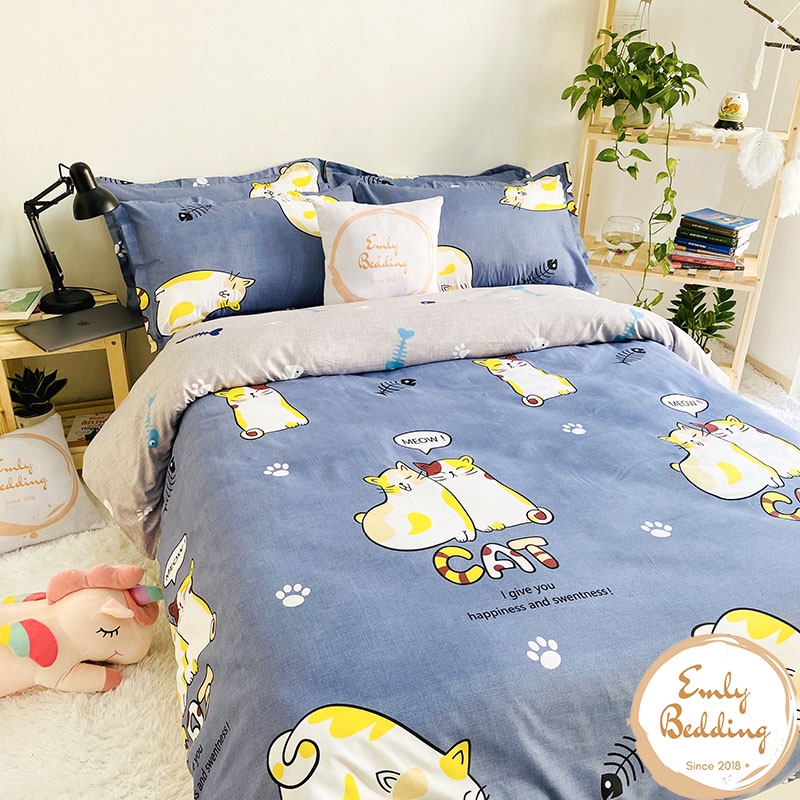 Bộ Chăn Ga Gối Cotton 3D Emly Bedding Các Mẫu Mới.