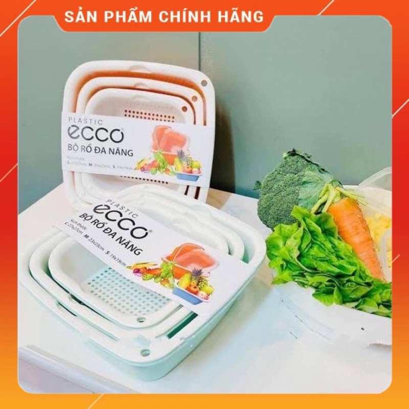 Bộ rổ nhựa cao cấp 6 món Ecco đựng đồ đa năng