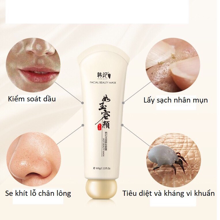 Gel Lột Mụn, Mụn Cám, Mụn Đầu Đen HANKEY FACIAL BEAUTY MASK 60g Chính Hãng Han Key Nội Địa Trung