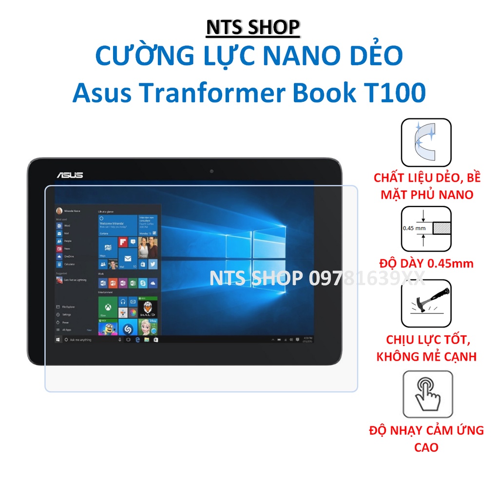 Cường lực dẻo bảo vệ màn hình Asus Transformer Book T100