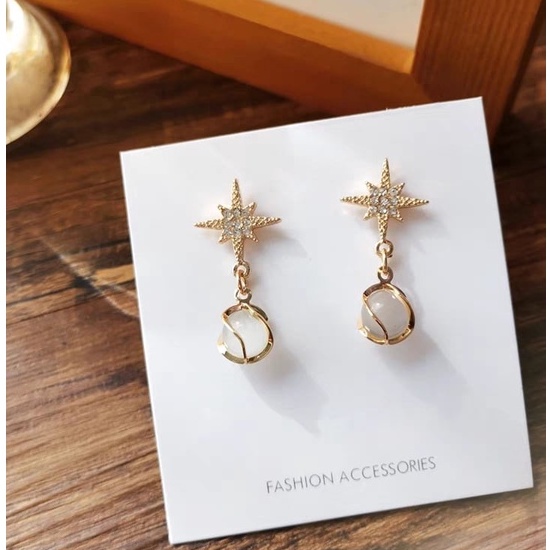 Khuyên tai xi mạ bạc s925 dáng dài xinh xắn, bông tai thời trang dành cho nữ.