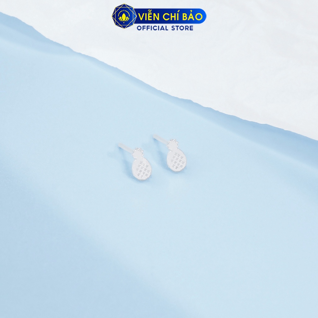 Bông tai dứa chất liệu bạc 925 thời trang phụ kiện trang sức nữ thương hiệu Viễn Chí Bảo E083