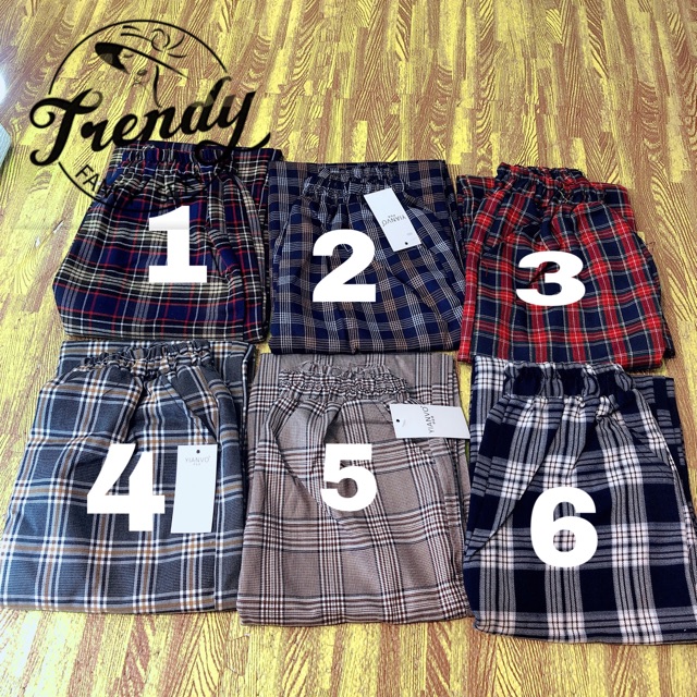 Quần suông caro ống rộng nữ ( ảnh thật ) | BigBuy360 - bigbuy360.vn