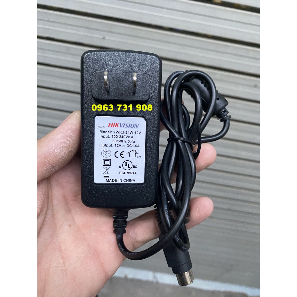 Sạc nguồn đầu ghi camera Hikvison 12V 1.5A