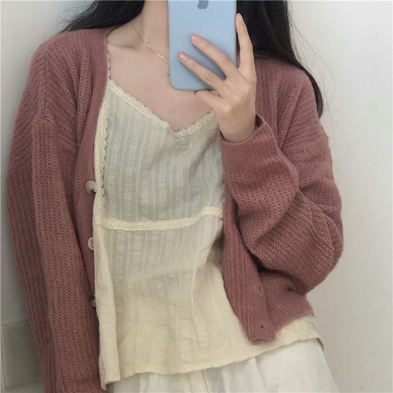 [Fashion ] Áo len cardigan phong cách Nhật mùa thu đông năm 2021