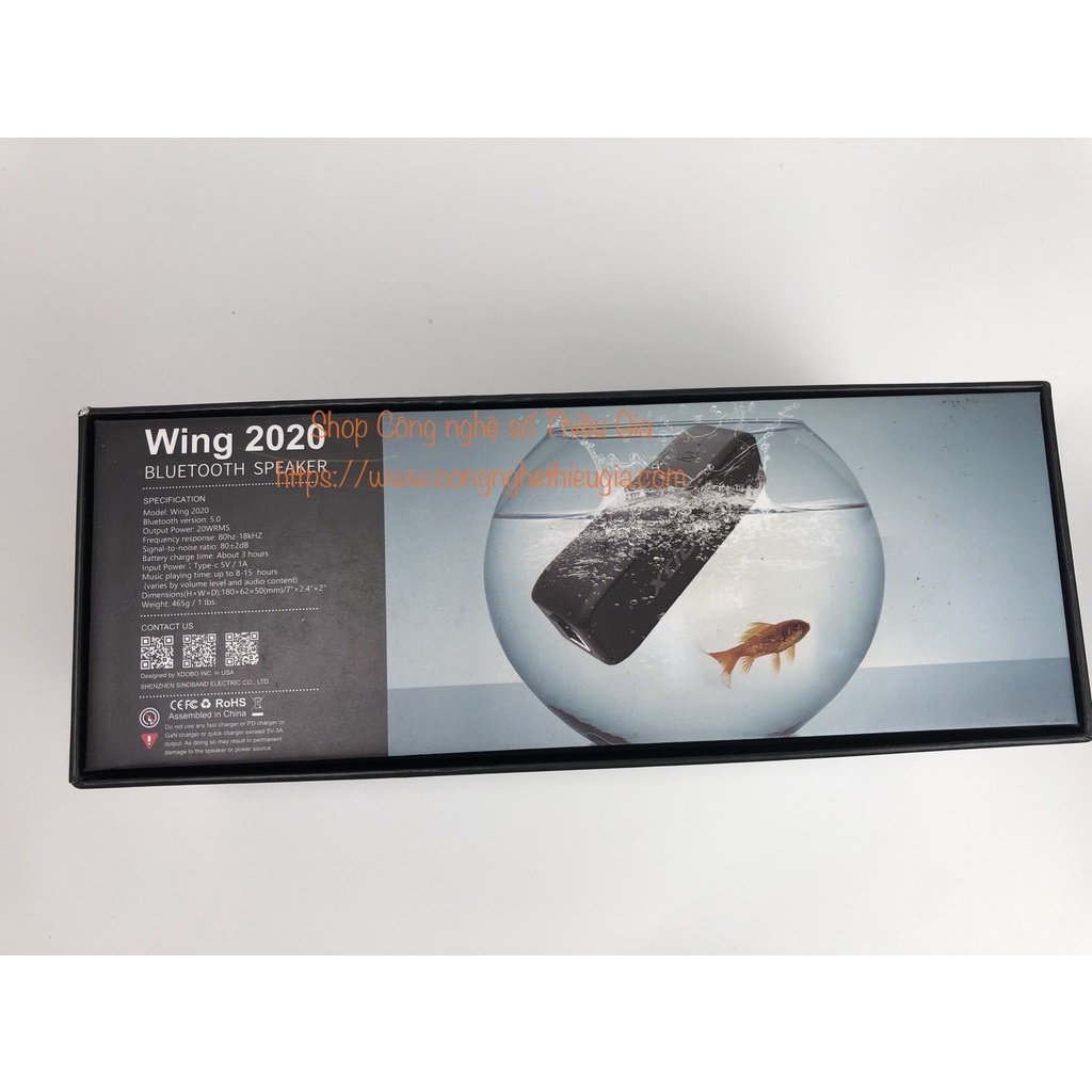 Loa Bluetooth Xdobo Wing 2020 TWS 20W Siêu Trầm chống nước IPX7