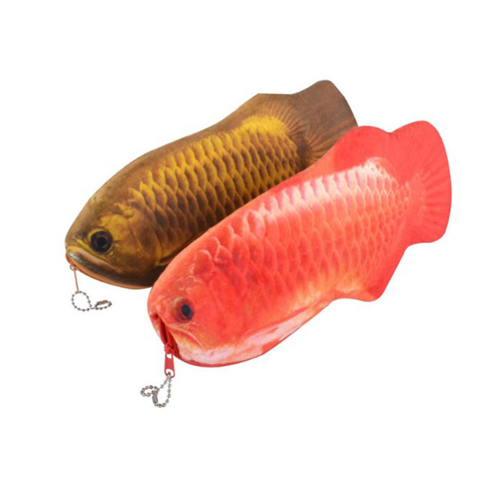 Túi Đựng Bút Hình Cá 3d Vải Lông Dễ Thương