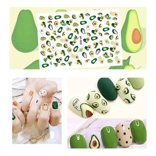 sticker dán móng hình quả bơ