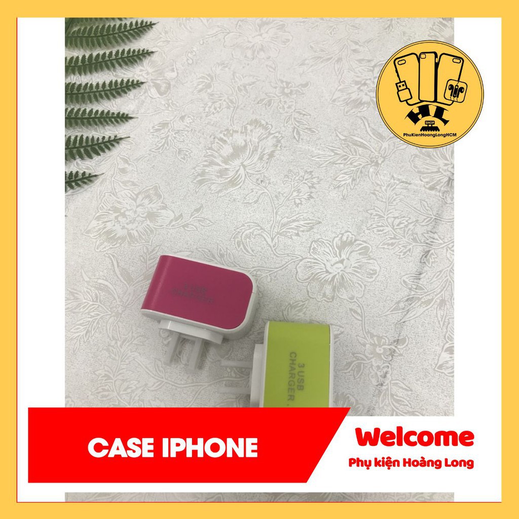 Củ sạc 3 cổng - Phụ kiện Hoàng Long