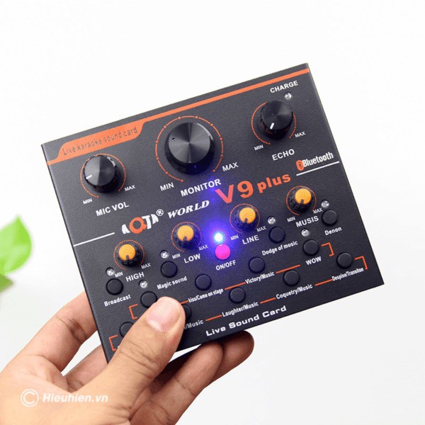 Sound Card V9 ⚡FREESHIP⚡ Livestream , Thu Âm , Karaoke . Hỗ Trợ Giọng Hát Cực Tốt . Bảo Hành 12 Tháng