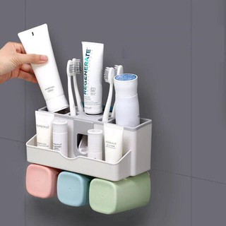 Bộ nhả kem đánh răng lúa mạch 2 cốc 3 cốc 4 cốc