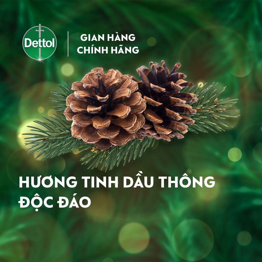 [Hộp quà tặng kèm bông tắm] Sữa tắm Dettol kháng khuẩn – Chai 950g