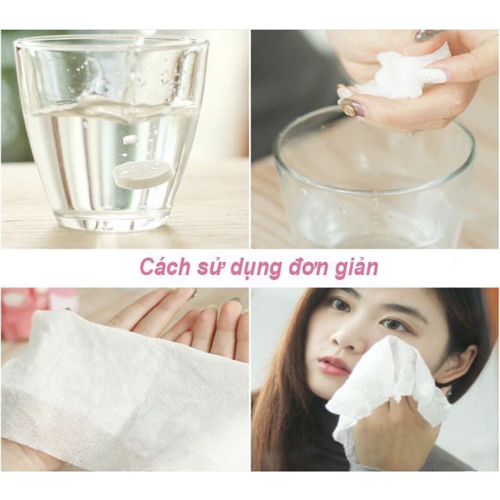 1 Khăn Nén Dạng Viên Kẹo Tiện Lợi,Khăn cotton dạng nén sử dụng một lần tiện dụng khi đi du lịch