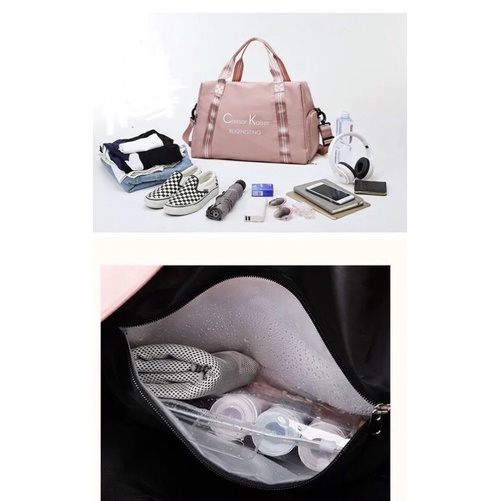 Túi Du Lịch Dã Ngoại Về Quê Công Tác Có Ngăn Để Giày Túi Hành Lý,Túi Đi Bơi Tập Gym Thể Thao Yoga Móc Được Vào Vali