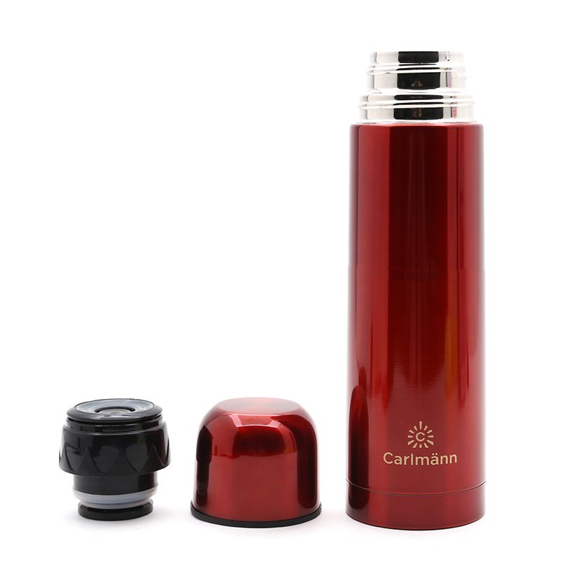 Bình GN inox CarLMann 0.5L màu đỏ -BES551-R